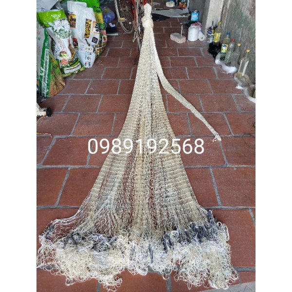 Chài cá làm bằng dù cao 5m bung 8m