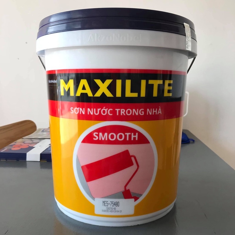 Sơn Trắng tường trong nhà Maxilite smooth sơn giá rẻ kinh tế 5L