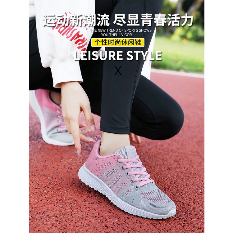 Giày Thể Thao Phối Lưới Thoáng Khí Màu Đen Siêu Nhẹ Chống Trượt Thời Trang Xuân Hè Cho Nữ