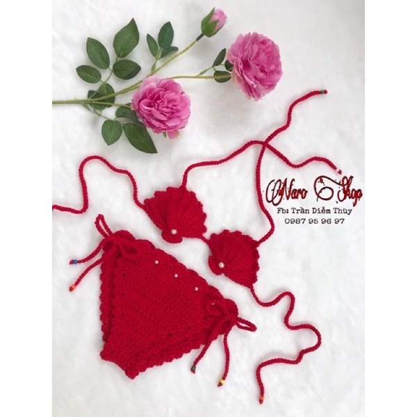 Bikini handmade cho bé  Bikini len cho bé
