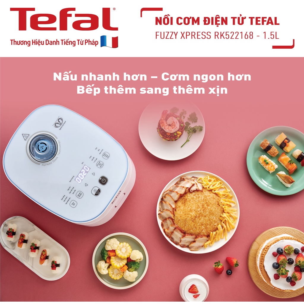 Nồi cơm điện Tefal Fuzzy Express RK522168 - 750W, 1.5L