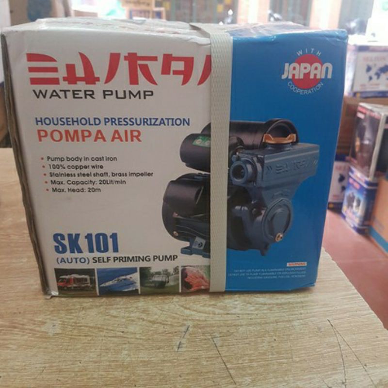 Máy bơm tăng áp shirai sk 101 công xuất 100 w ( máy tự động hút đẩy)