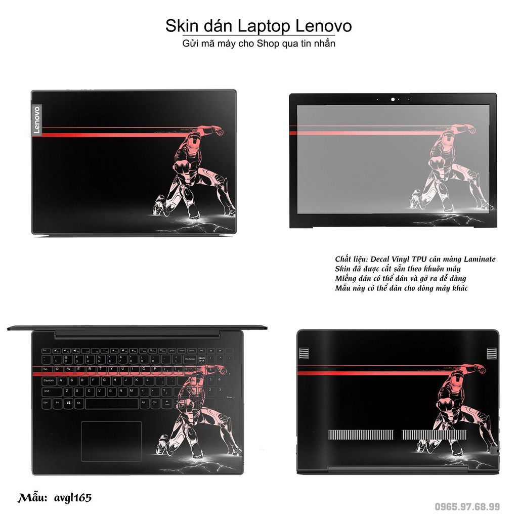 Skin dán Laptop Lenovo in hình Avenger _nhiều mẫu 4 (inbox mã máy cho Shop)