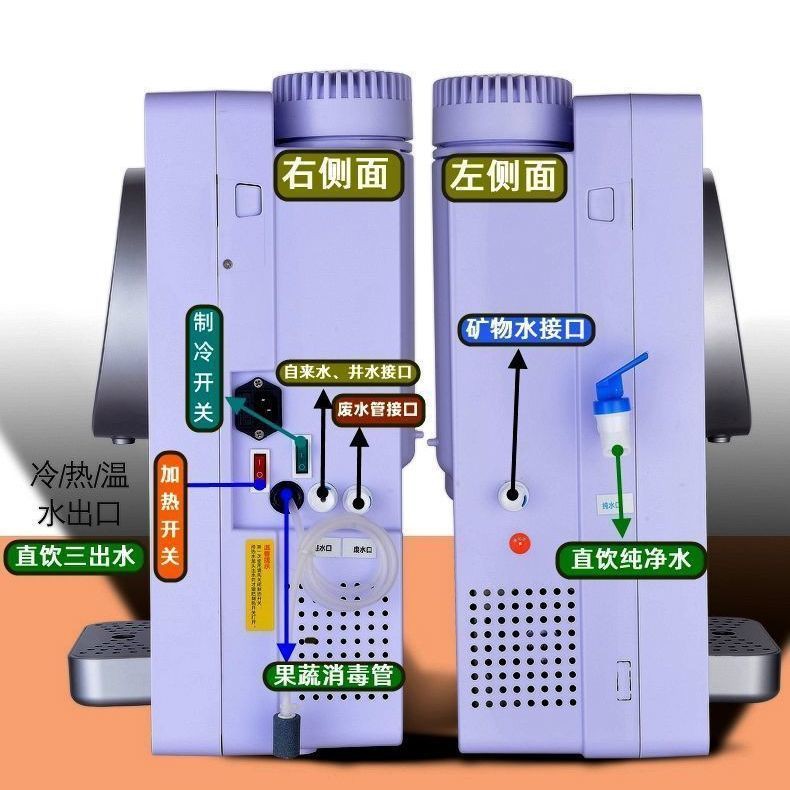 Máy lọc nước Fu Dangjia uống trực tiếp tại nhà thẩm thấu ngược RO nóng và lạnh <