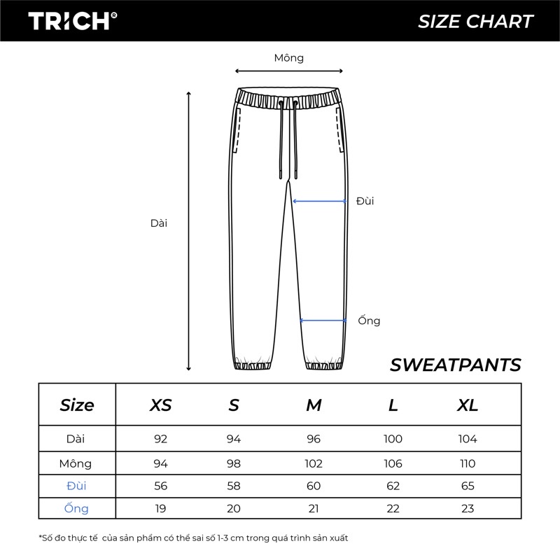 [CHÍNH HÃNG TRICH] Basic Sweatpants V.1 ( Quần ống bo siêu đẹp)