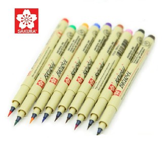 Bút đầu cọ Sakura Pigma Brush 8 màu