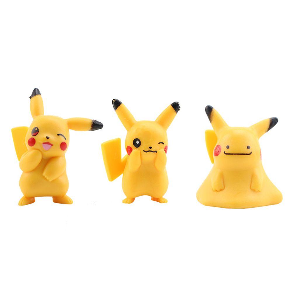 LILYES Set 10 Mô Hình Pikachu Trang Trí Bánh Kem Xinh Xắn