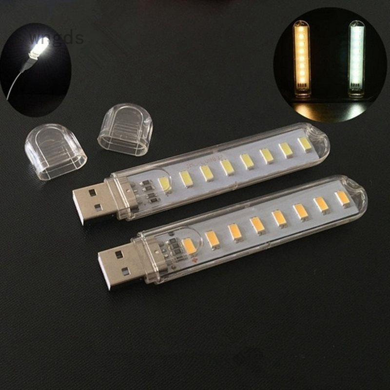 Dải đèn led USB mini màu sáng trắng ấm có thể sạc