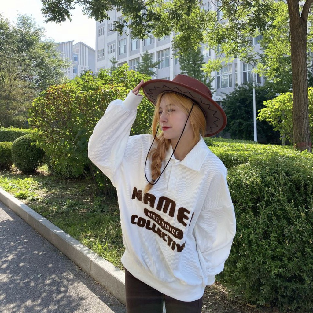 Áo Sweater thêu chữ nổi, Áo hoodie form rộng unisex - BIGSIZE từ 50KG đến 95KG - LAGI BIGSIZE | BigBuy360 - bigbuy360.vn