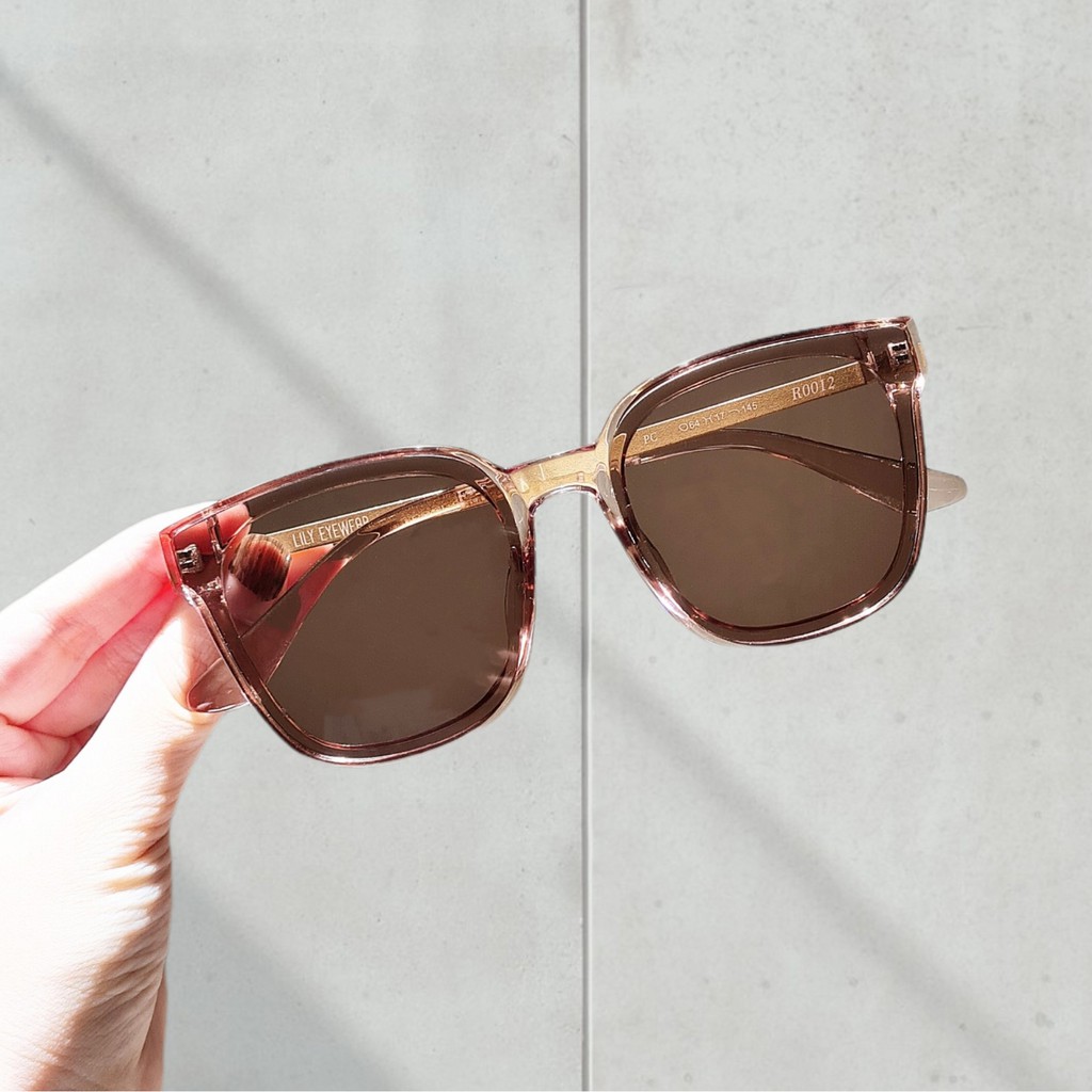 Kính mát nam nữ Lilyeyewear chống UV400 thiết kế mắt vuông dễ đeo màu sắc thời trang 602335