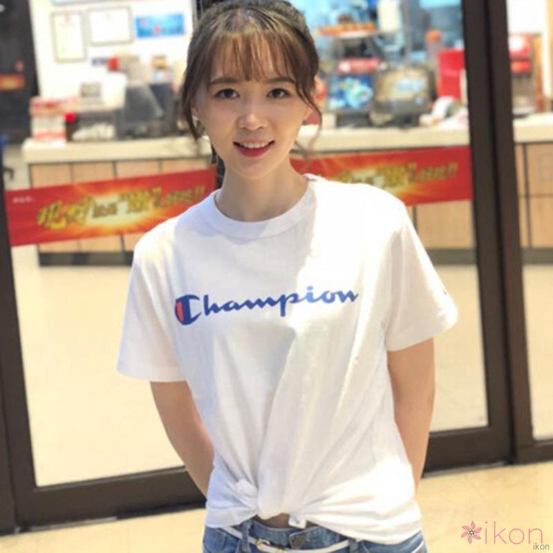 Japanese ins super Hot round neck couple T-shirts