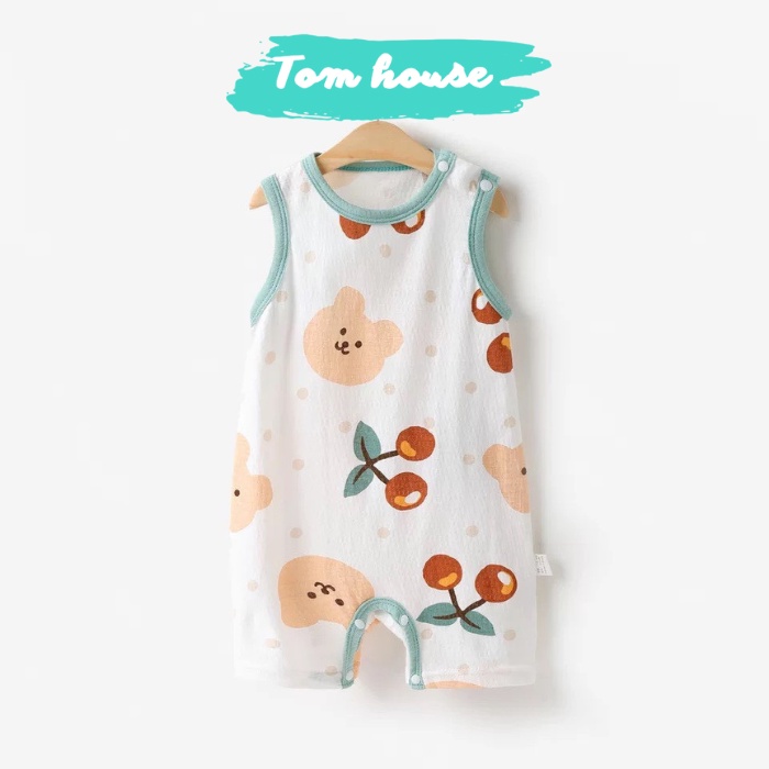 Bộ Body Hè Sát Nách Vải Thông Hơi Thấm Hút Mồ Hôi Cho Bé Trai Bé Gái 𝟏𝟕𝐁𝐃𝐃𝐔