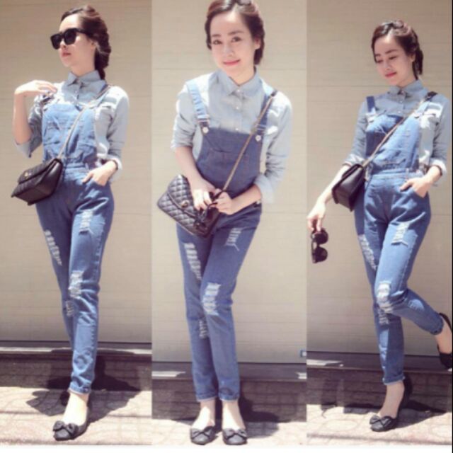 Quần bò yếm nữ