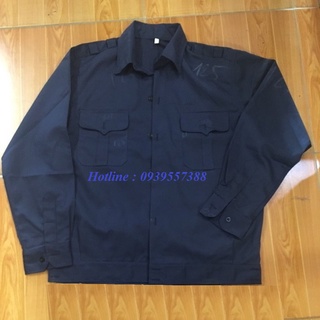 ÁO BẢO HỘ LAO ĐỘNG VẢI KAKI LOẠI 1 ( MÀU TÍM THAN ) , ÁO CÔNG NHÂN CƠ KHÍ , XÂY DỰNG ,CÔNG TRÌNH , NHÀ MÁY XÍ NGHIỆP