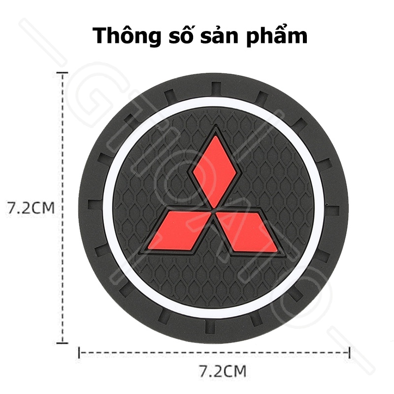 GTIOATO Miếng Lót Cốc Xe Ô Tô Lót Ly Xe Ô Tô Chống Trượt Miếng Lót Ly Xe Ô Tô Trang Trí NộI ThấT Ô Tô Cho Mitsubishi L300 L200 Xpander Cross Outlander Attrage Xpander Lancer Space Star Mirage Mirage G4 Triton Pajero Zinger