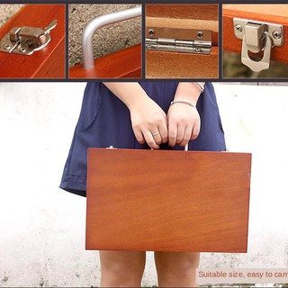 Hộp Đựng Màu Sắc Nghệ Thuật Bằng Gỗ Thiết Kế Di Động Độc Đáo
