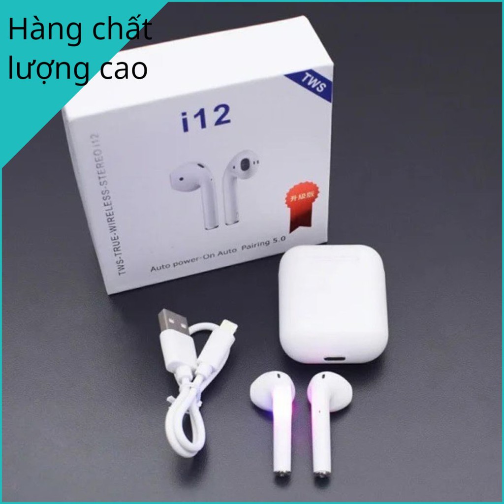Tai Nghe Bluetooth Không Dây Nhét Tai I12 Kiêm Pin Sạc Dự Phòng AlibabaStore062