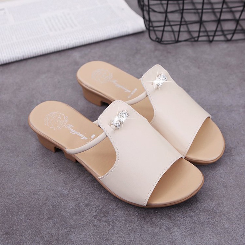 Dép nữ đế IELGY đính đá phong cách Bohemian thoải mái cho nữ