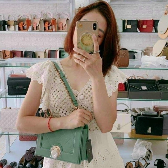 Túi đeo chéo PED Khoá xoay ngọc, hàng chuẩn loại 1