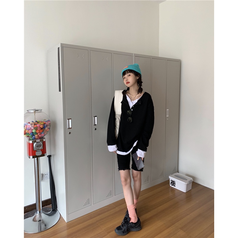 Áo Thun Tay Dài Cổ Tròn Thời Trang Hàn Quốc Sành Điệu Cho Nữ