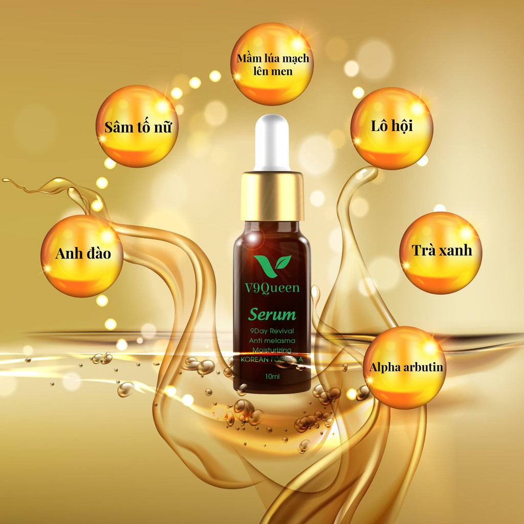 Serum Xóa Nám, Tàn Nhang, Dưỡng Trắng Da - Mỹ Phẩm Bà Bầu V9Queen