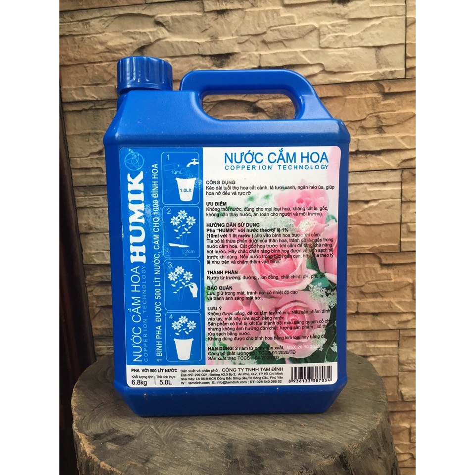 NƯỚC DƯỠNG HOA HUMIK CAN 5L pha hơn 500 lít nước