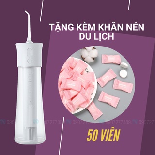 Máy tăm nước fairywill f30 2022 kèm 6 đầu tăm - tặng 50 khăn ướt nén du lịch và túi vải chính hãng