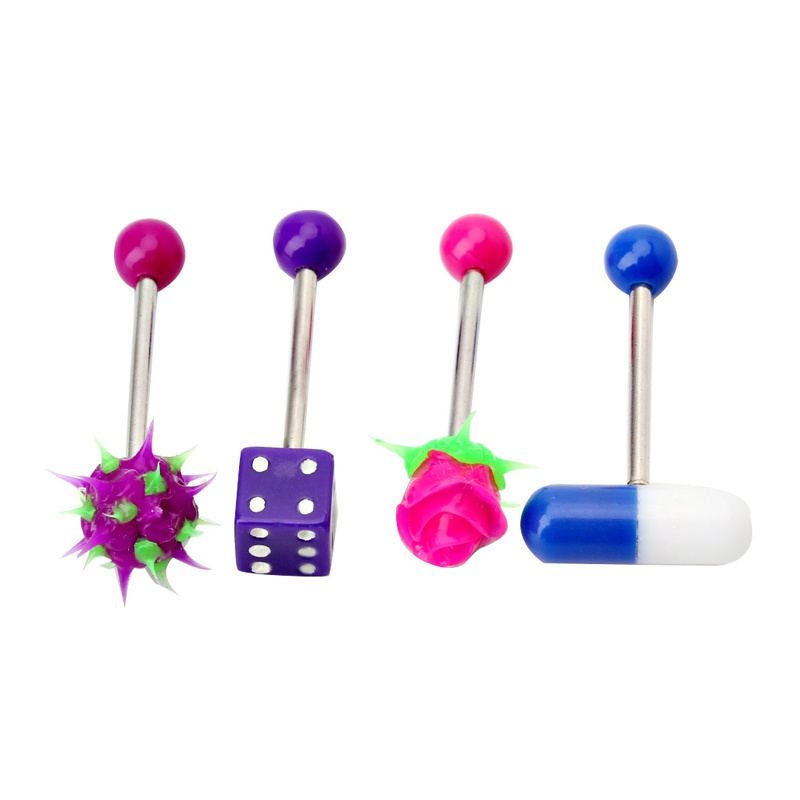 Bộ 16 Khuyên Xỏ Lưỡi Nhiều Màu Sắc