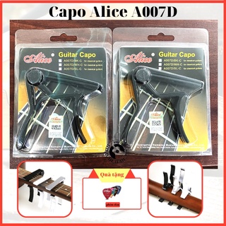 Capo guitar Alice A007D, capo guitar cho đàn acoustic, classic. Tặng kèm phím gảy guitar