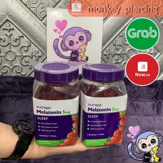 Kẹo dẻo hỗ trợ giấc ngủ ngon Natrol Melatonin 5 mg Sleep Gummies (hương dâu) 180v