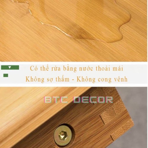 Bàn Gỗ Đa Năng Chân Xếp Gọn BTC DECOR – Bàn Học Gấp Gọn Chất Liệu Gỗ Thông Cao Cấp - Bảo Hành 1 Năm