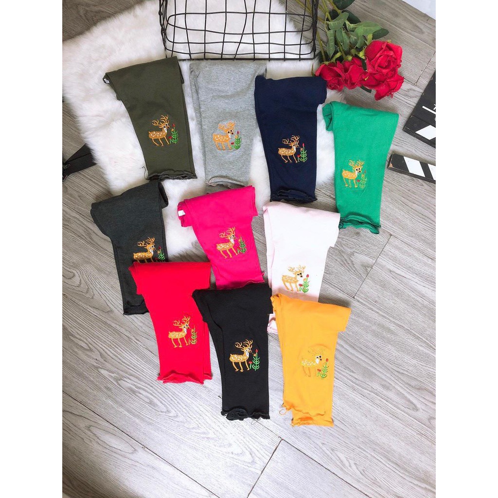 Quần Legging Cotton Cho Bé Gái Dễ Thương