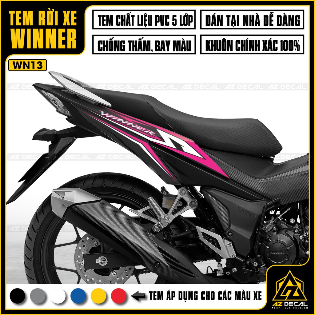 Tem Xe Winner 150 Mẫu Speed Cách Điệu | WN13 | Chất Liệu Decal PVC Chống Nước, Chống Bay Màu