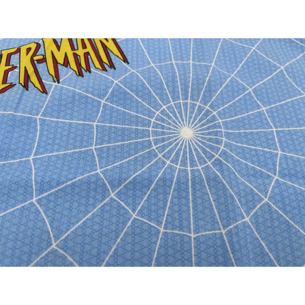 Tấm Drap lẻ - Ga lẻ ( không áo gối ) - KHA LY - 100% cotton thiên nhiên - Spider Man Xanh - VN246