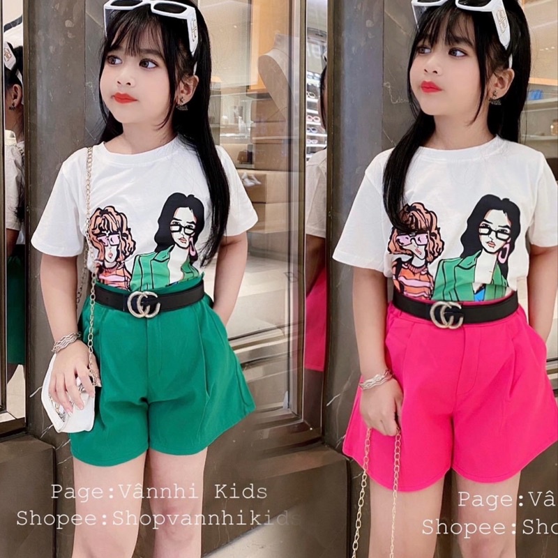 Bộ quần áo cô gái trendy cho bé gái