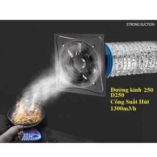 Quạt hút mùi bếp, thông gió bếp gia đình và công nghiệp lưu lượng lớn đường kính 250mm