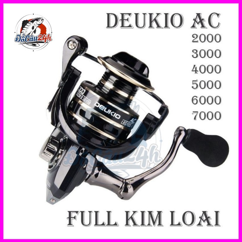 [Kim Loại] Máy Câu Cá DEUKIO AC2000- AC7000 Đời Mới 2020