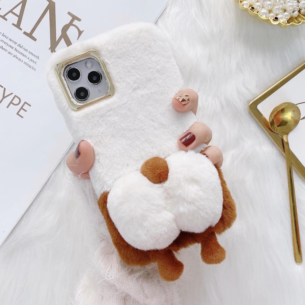 Ốp điện thoại hình mông chó corgi nhồi bông dành cho Iphone7 8 X/Xs/Xs Max 11 11 Pro 11promax 12 pro max 13 pro max
