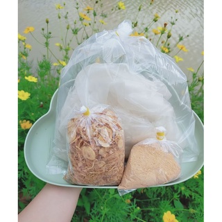 500g bánh tráng rìa phơi sương+muối+hành phi