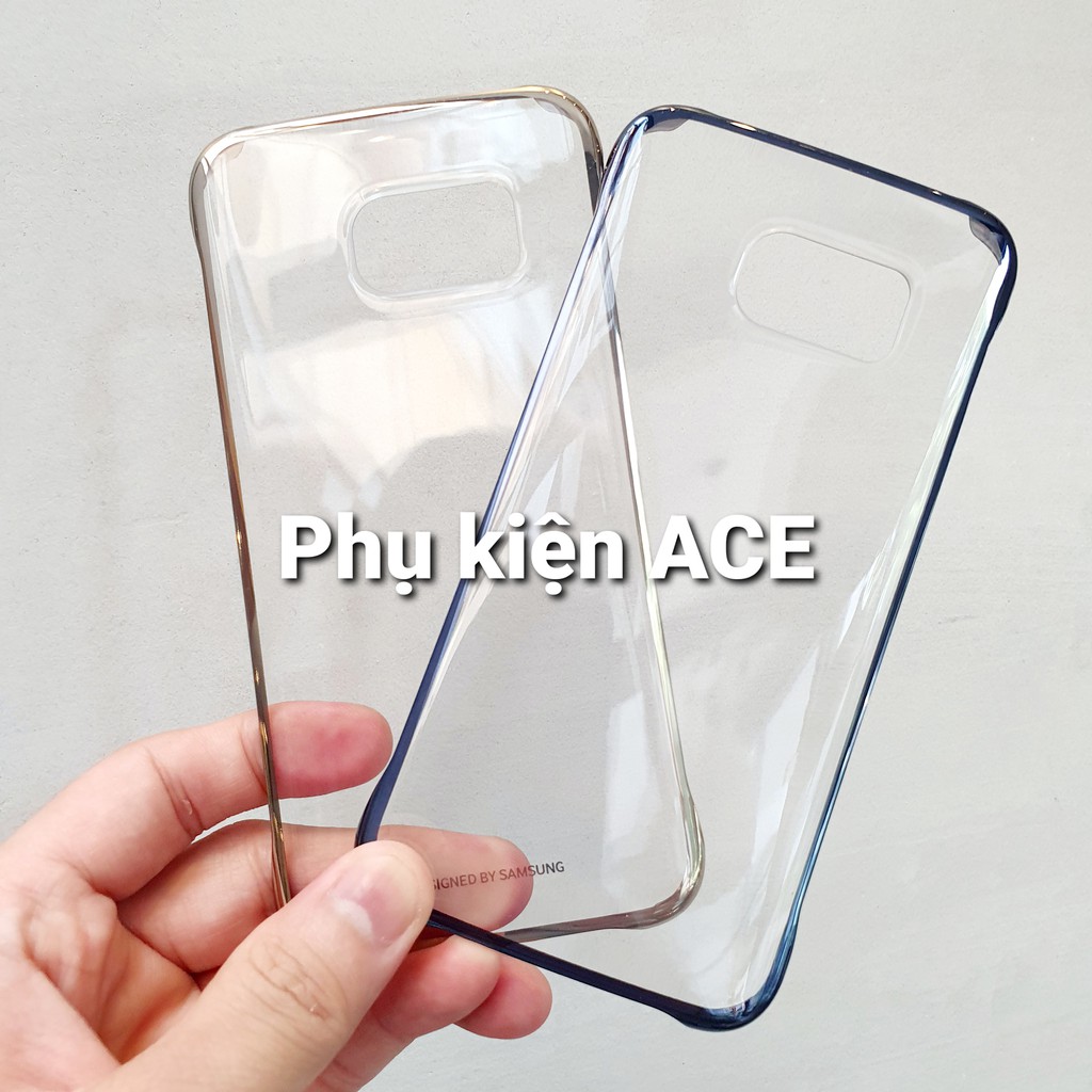 Ốp samsung S6 Edge lưng trong suốt viền màu Clear Cover chính hãng Samsung