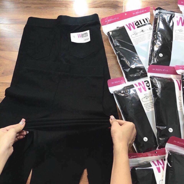 Quần Legging  Warm kèm Túi Ríp Hồng