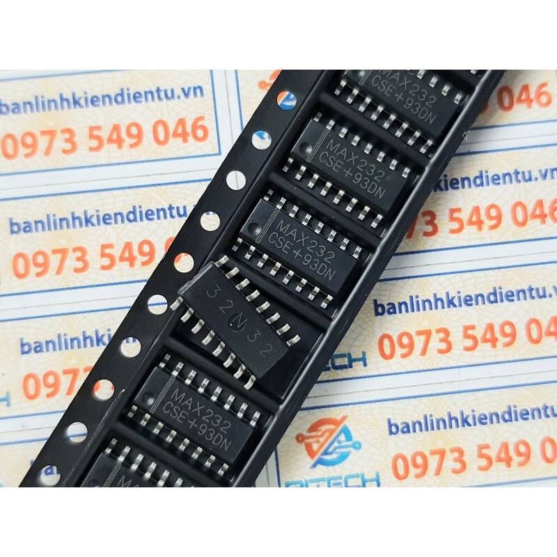 [Combo 3 con] MAX232CSE, MAX232 SOP-16 ic chức năng