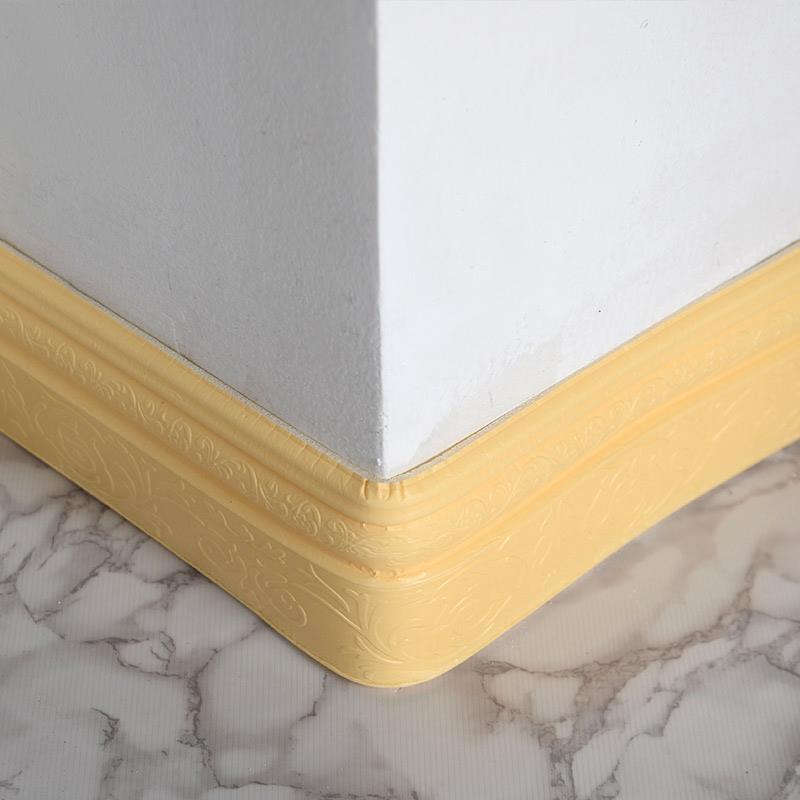 NEW Pattern 3D Foam Sticker Wall Trim Line Edge Band /Dust-proof Waterproof Self Adhesive Crashproof Skirting Board/DIY Smooth Strip Wallpaper Border Home Decor