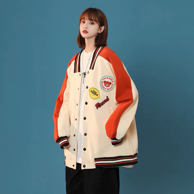 ÁO KHOÁC NỈ NỮ THIẾT KẾ TINH TẾ CỰC ĐẸP THIÊU GẤU SIÊU KUTE CHO CÁC NÀNG HÀNG MỚI