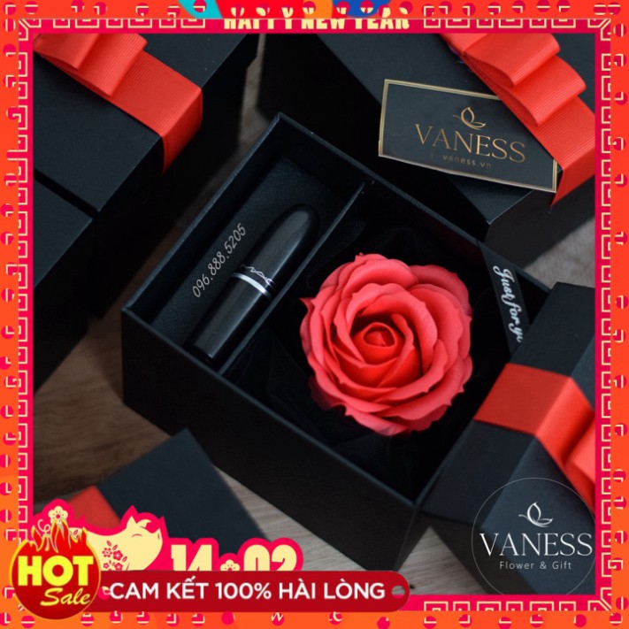 [Mã DUCT30KHP giảm 20%] Sweet box - 8 Hộp đựng son kèm hoa sáp 5 lớp cao cấp Hải Phòng