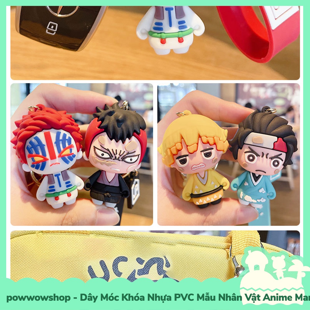 [Sẵn VN - Hỏa Tốc] Dây Móc Khóa Nhựa PVC Mẫu Nhân Vật Hoạt Hình Anime Manga Kimetsu No Yaiba Stand