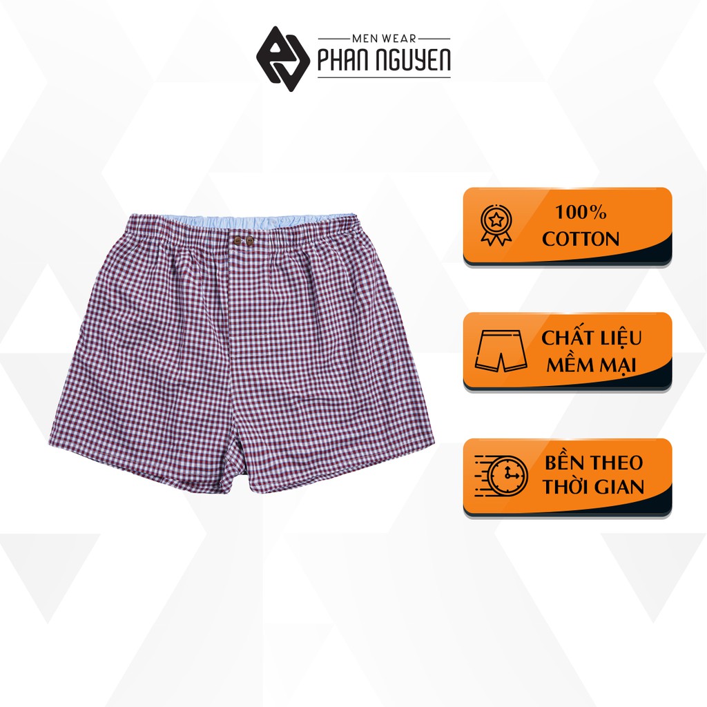Quần đùi nam mặc nhà PHAN NGUYỄN short nam vải cotton mềm mại, thoải mái, thoát ẩm vượt trội QDV.008