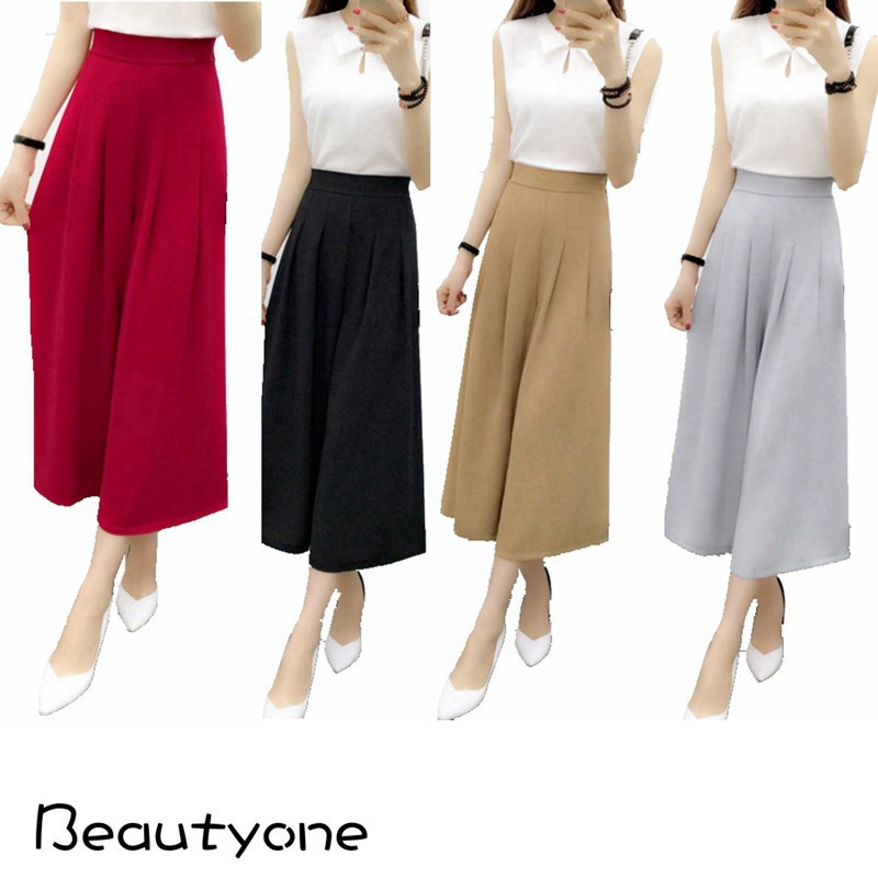 Quần Dài Ống Rộng Lưng Thun Phong Cách Hàn Quốc Dành Cho Nữ | BigBuy360 - bigbuy360.vn