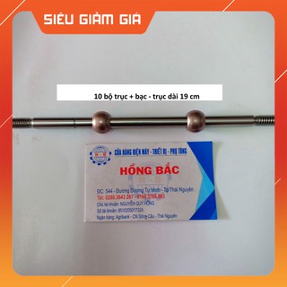 10 bộ trục -bạc quạt cây -trục dài 19cm