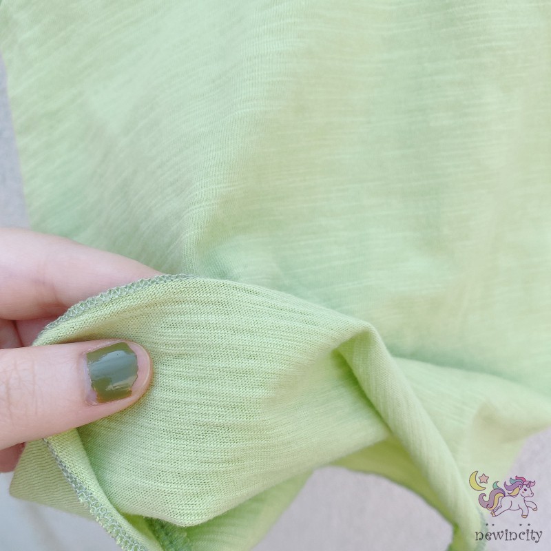 Áo Thun Tay Ngắn Bằng Cotton Thời Trang Mùa Hè Phong Cách Hàn Quốc Dành Cho Trẻ Em